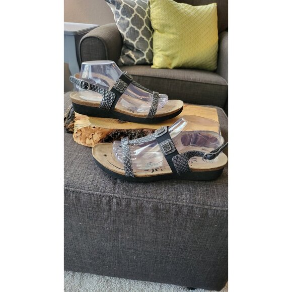 ABEO Biosystem T Strap Slingback With Buckle Leather Upper Size 11 Sandals - Picture 3 of 12